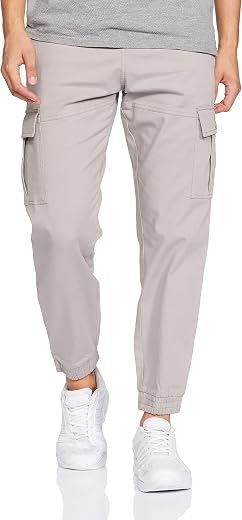 Amazon Brand - Symbol Men's Stretchable Slim Fit Cargo Jogger Pants | Chinos | Casual Trousers