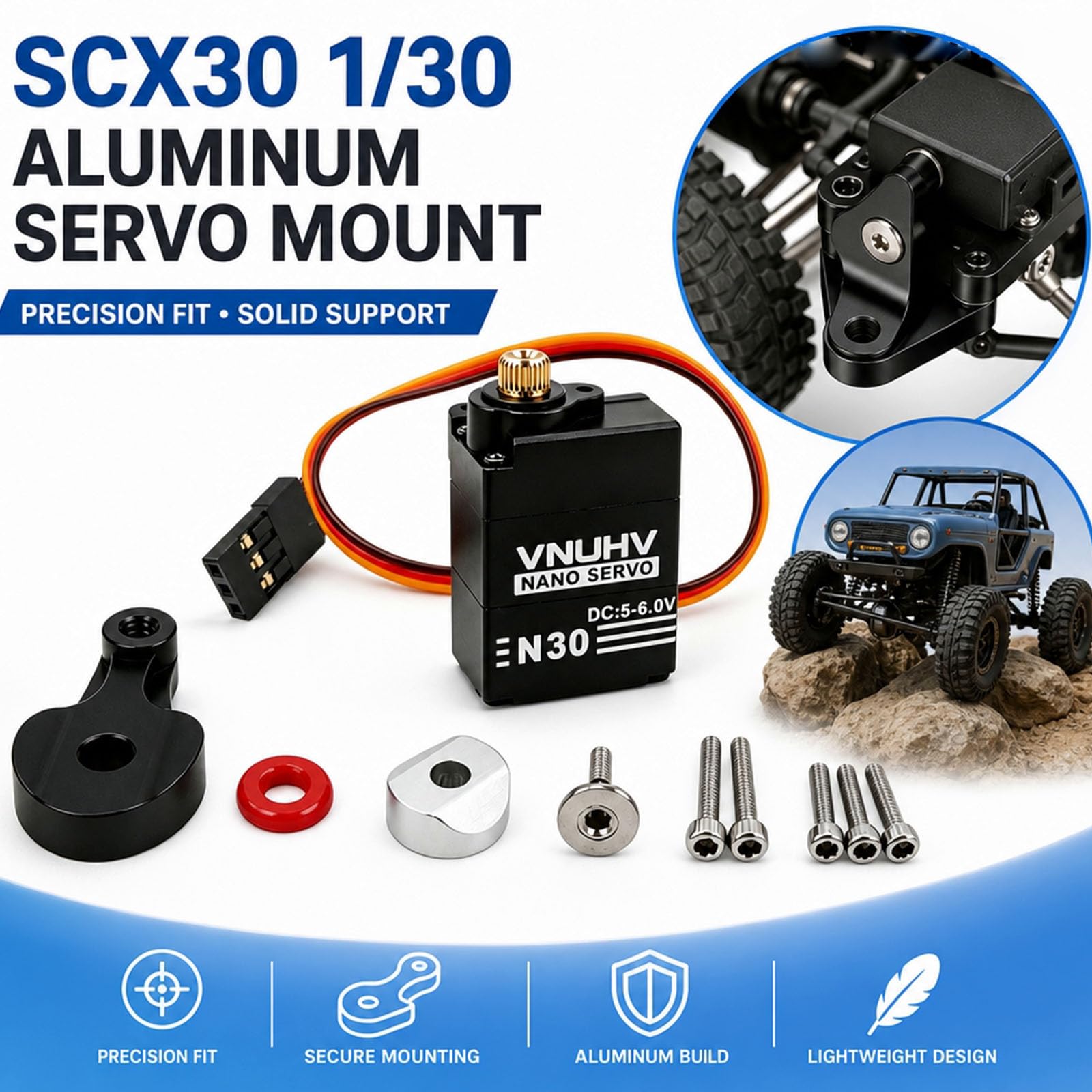 Servo Compact Rapide avec Coque en Aluminium usiné 1, 3 kg