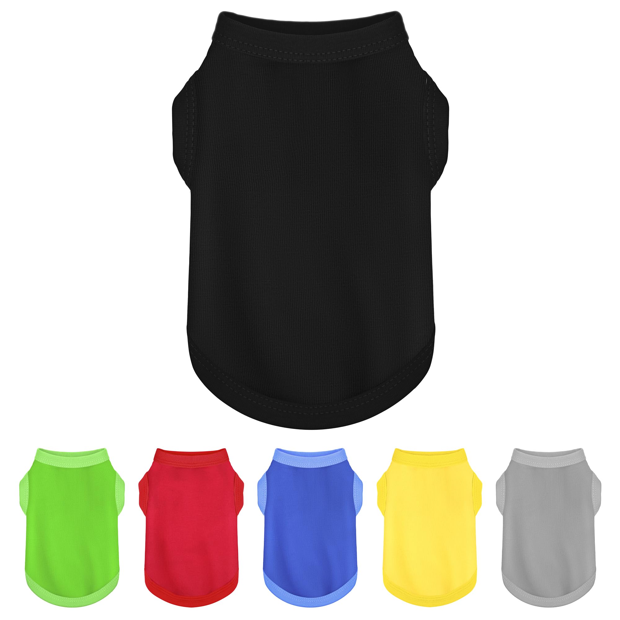 Upgrade Your Pup's Wardrobe: Sleek Solid-Colored Dog Shirt Tank Top, Perfect for Small to Medium Dogs, Offering Simple Style and Comfort Black M