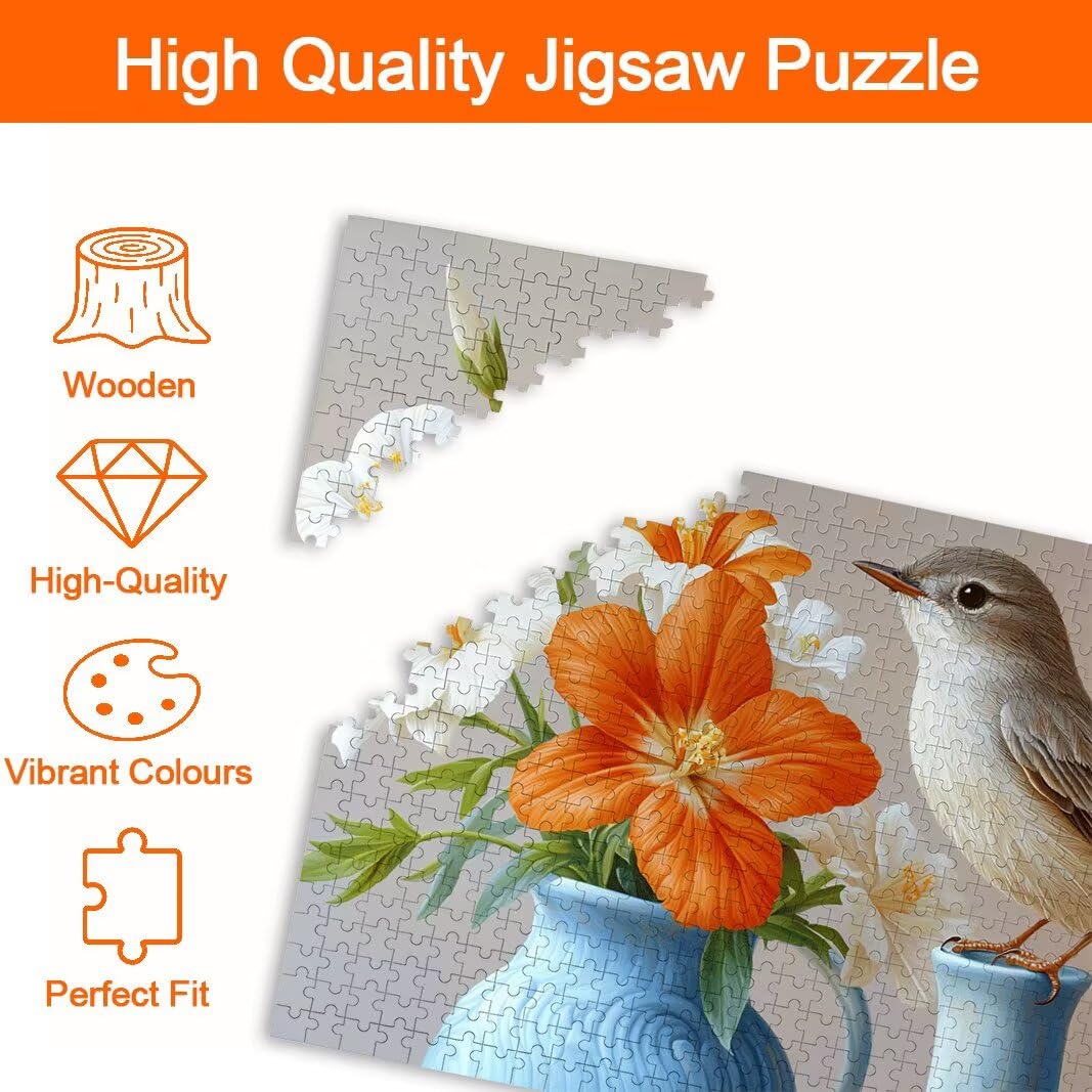 Puzzle Pájaro, Puzzle 1000 Piezas, Rompecabezas, Regalo Mujer, Decor -8116