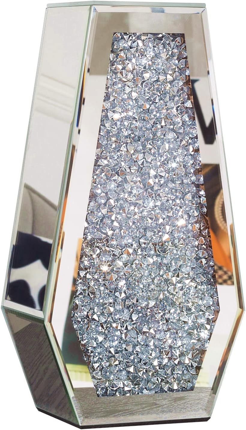 blingworldCrushed Diamond Vase, Can Holder Water
