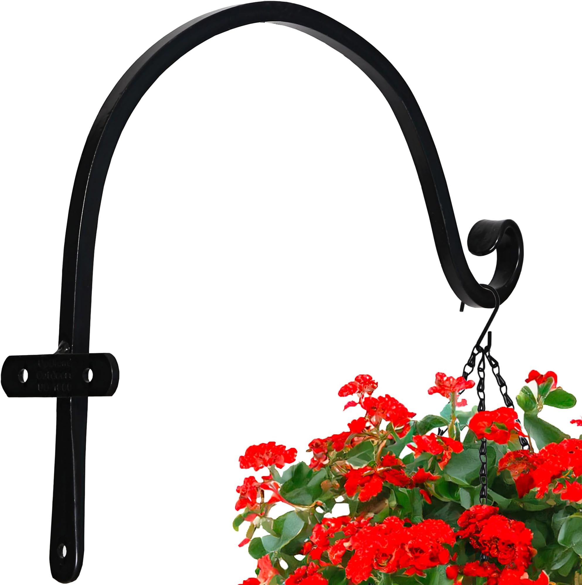 UpBlend Outdoors Plant Hangers Outdoor Hook - 14 X 11 Inch Heavy Duty Plant Hanger Bracket, Indoor Wrought Iron Wall Plant Holder, Flower Hooks for Hanging Baskets, Lantern, Windchime