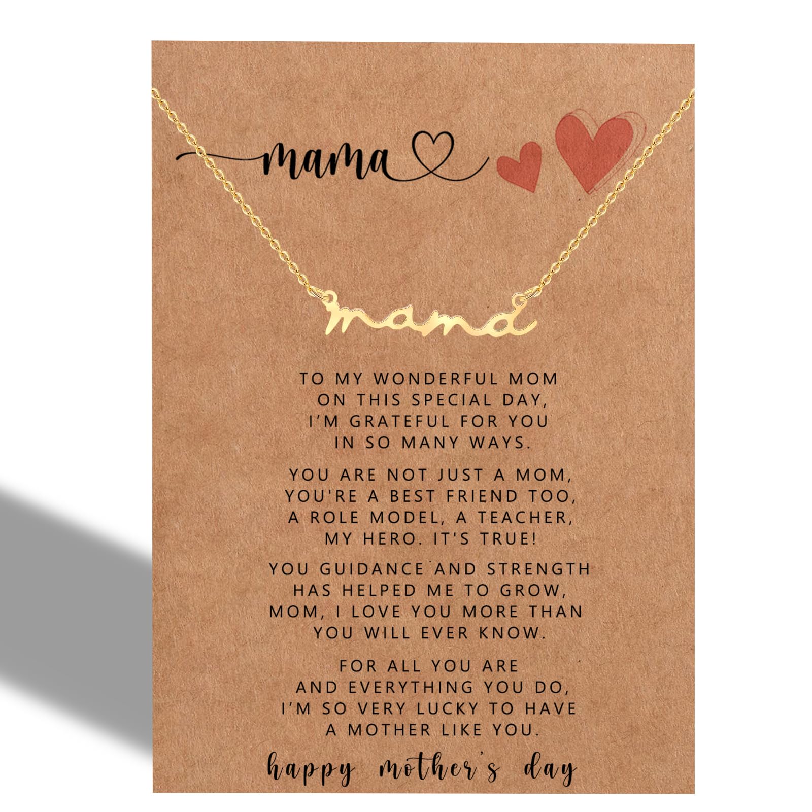 OMSEEN Mama Necklace, Gifts for New Mom First Mom Bride Birthday Christmas Gifts for Mother in Law Friend