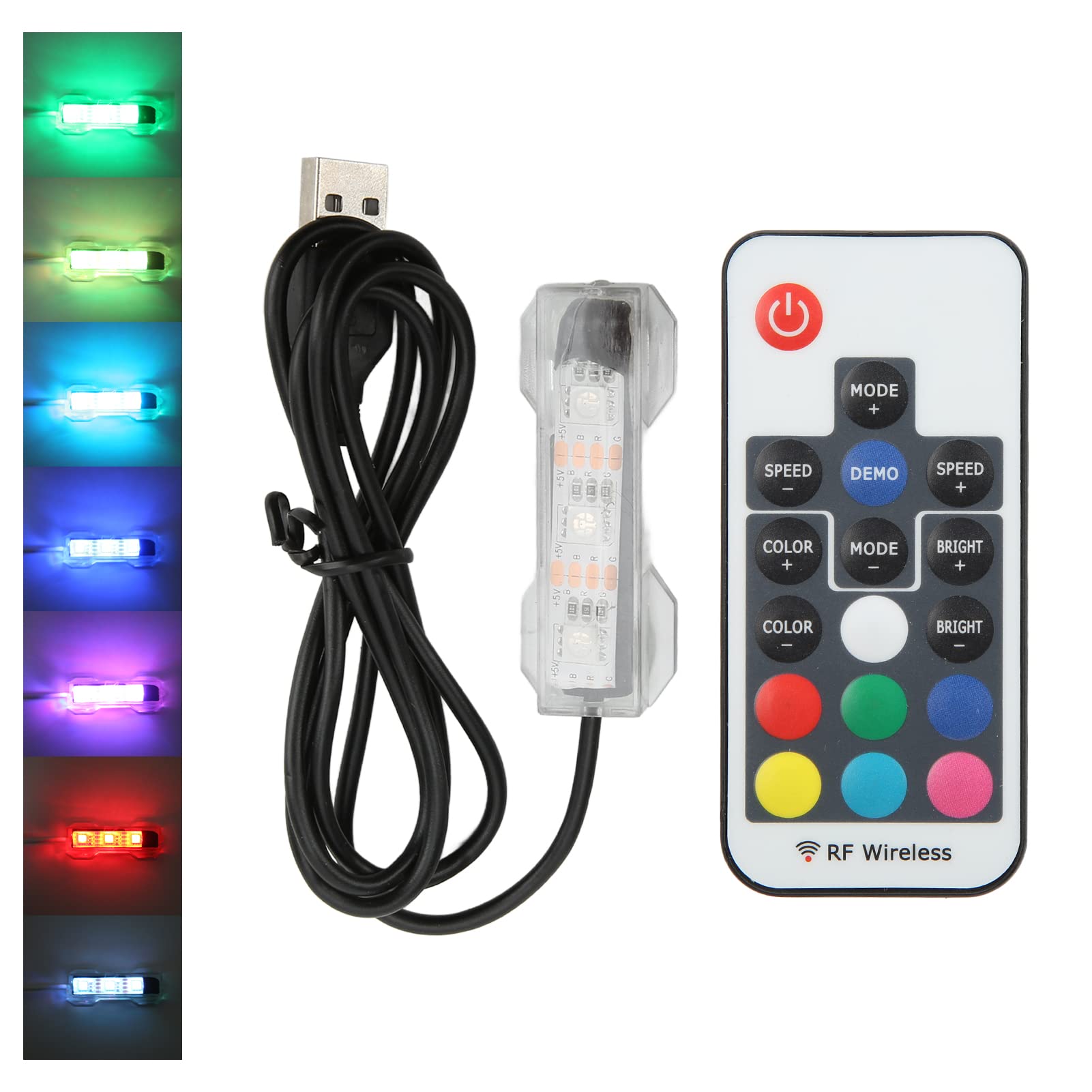 bizofft USB Fish Tank Light, Colorful Light Weight LED Aquarium Light Easy to Use for Medium Fish Tanks for Small Fish Tanks