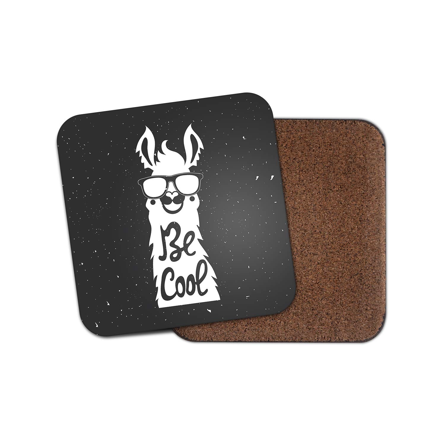 1 x DestinationVinyl Be Cool Llama Coaster - Cute Funny Animal Lama Christmas Birthday Gift #19082