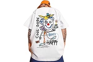 White Clown Crew Neck Casual Summer Streetwear
