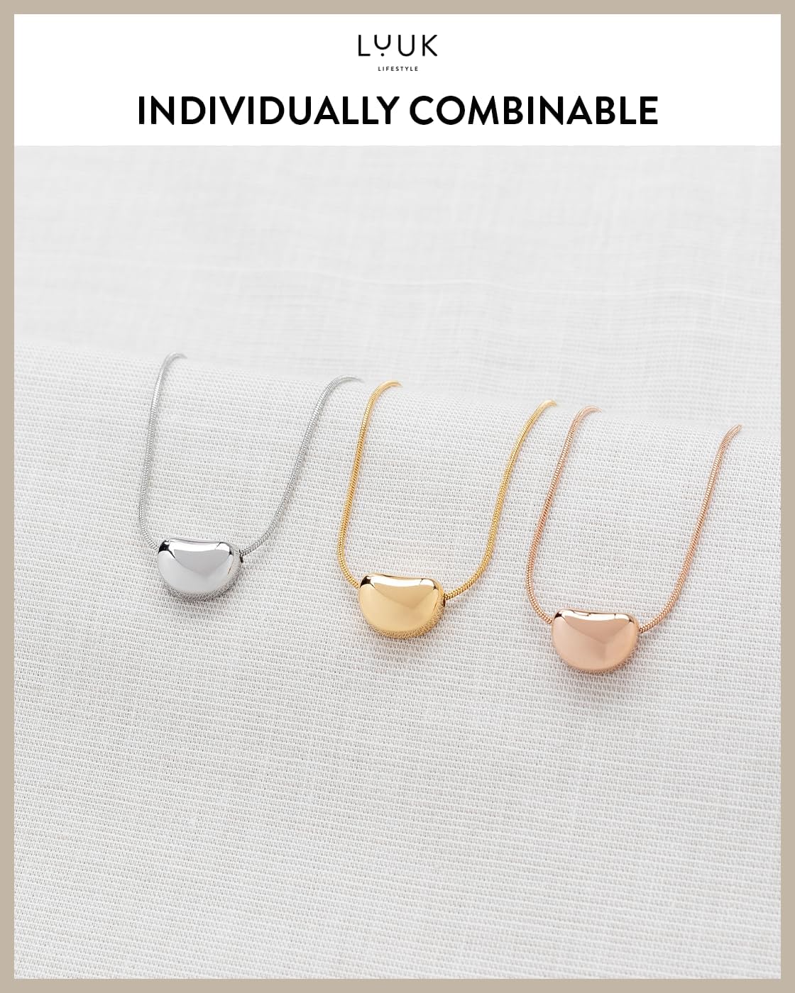 LUUK LIFESTYLE Stainless steel cute pendant necklaces, Butterfly|Heart|Cupcake|Cloud|Palm Tree etc, Gift ideas for Her with HAPPINESS Card, 19in adjustable, waterproof, Silver|Gold|Rose Gold