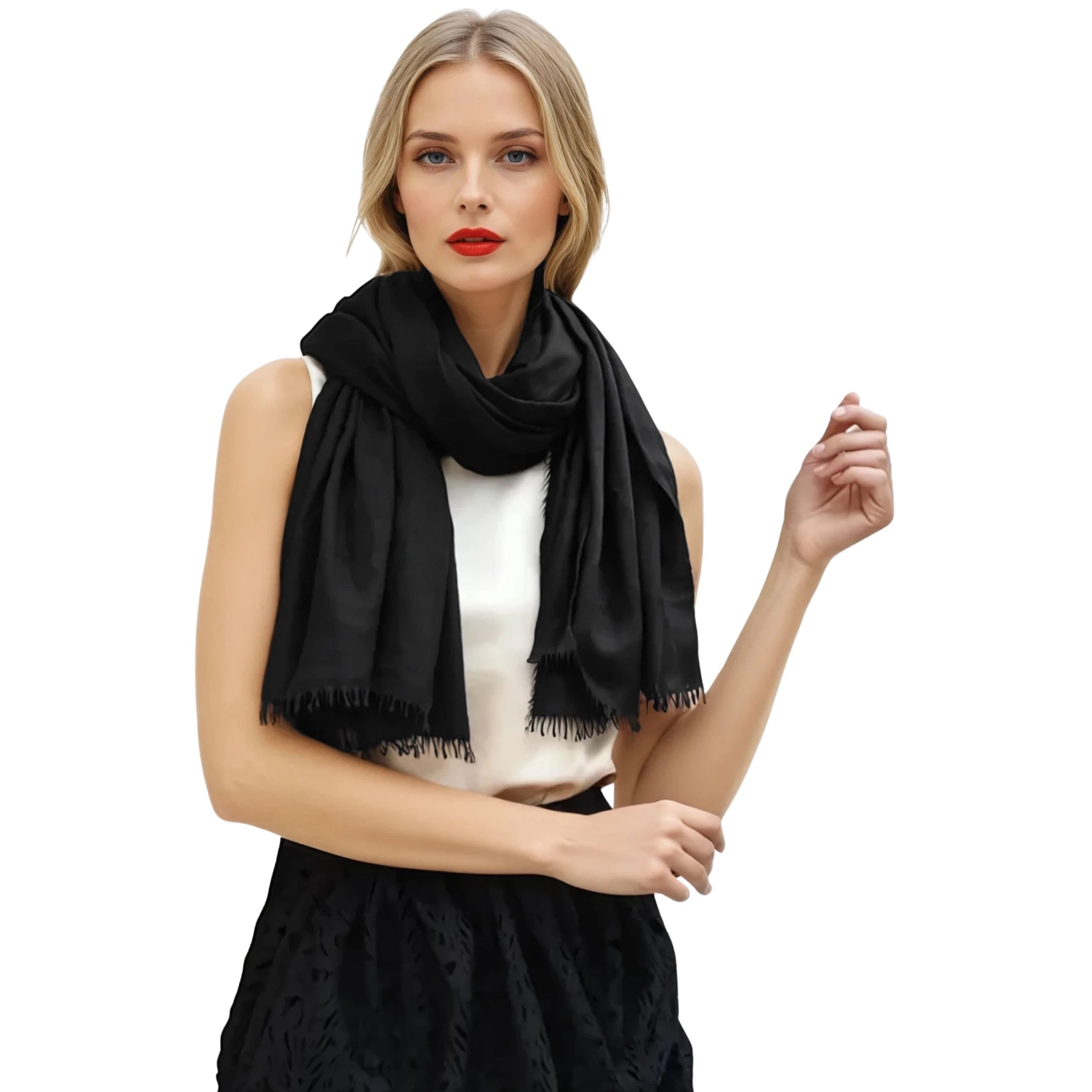 Sciarpa Donna in Fibra di Bamboo Primavera Estate MADE IN ITALY - Foulard Sciarpa Donna Leggera e Traspirante