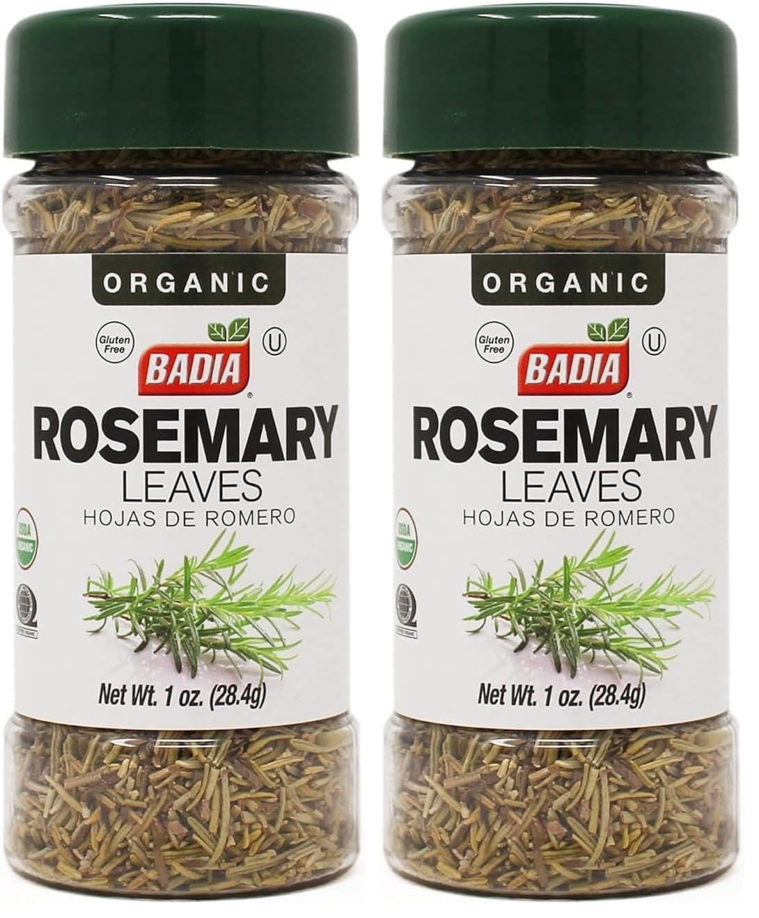 BADIA SPICES Organic Rosemary Leaves, 1 OZ (Pack of 2)