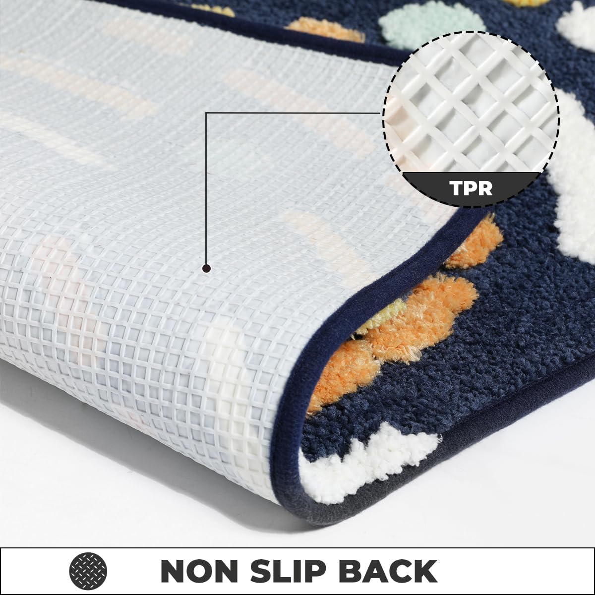Planets Bathroom Mat Soft Fluffy Absorbent Rug Non-Slip and Machine Washable Carpet for Bathroom, Sink and Bedroom (Gravity Planet, 31"x20")