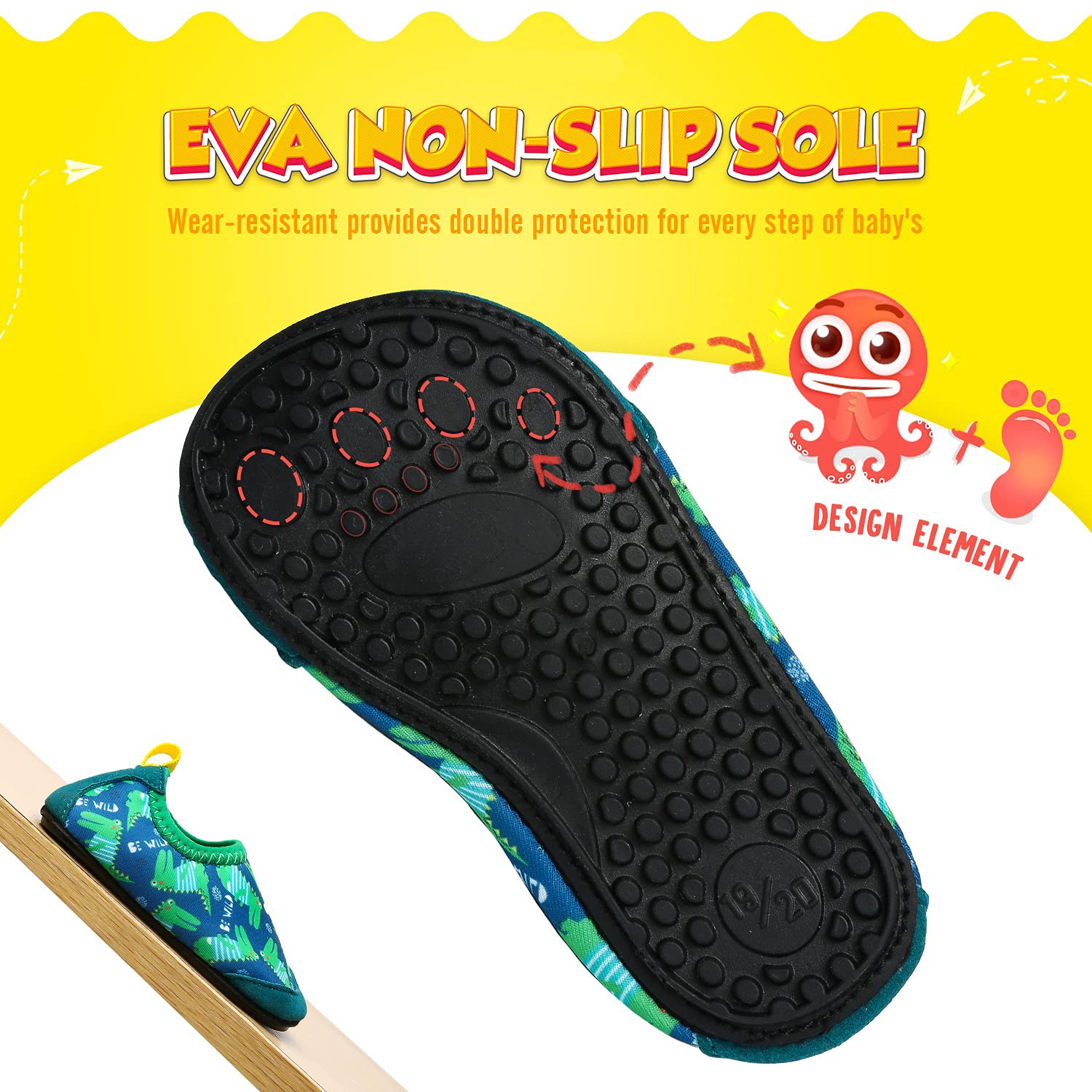 Baby Boys Girls Water Shoes Toddler Beach Shoes Barefoot Aqua Socks Non-Slip for Pool Beach — view 5