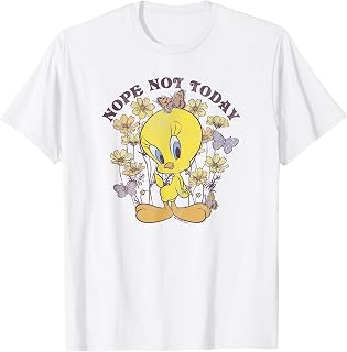 Looney Tunes Tweety Bird Floral Butterfly Nope Not Today T-Shirt
