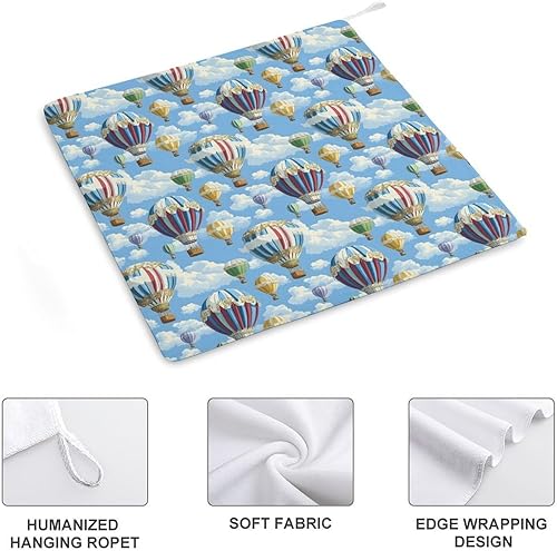 Miniatura 3 de Decorative Hand Towels for Bathroom - Retro Hot Air Balloon Print Soft Absorbent Small Bath Hand Towels for Kitchen, Farmhouse, Spa, Hotel, Guest