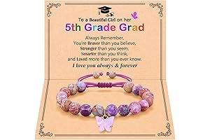 Purple Butterfly Bracelet for 5th Grade Graduates