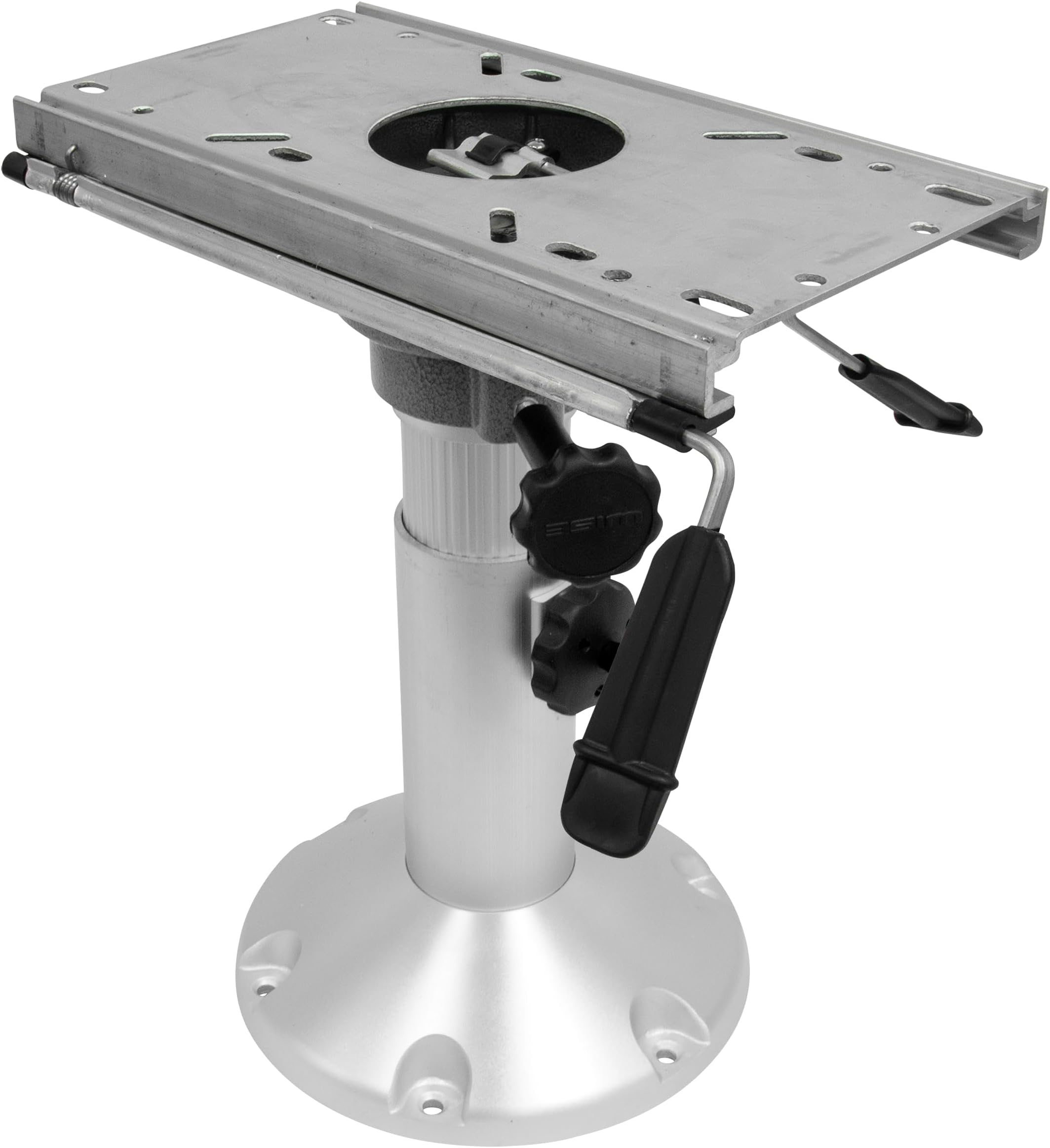 8WP21-374 Boat Seat Pedestal, Adjustable Height from 12" to 18", with Seat Slide Seat Mount, Adjustable Travel 5" - Fore & AFT