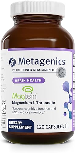 Metagenics L-treonato de magnesio - Magteína Magnesio para la salud cerebral, la memoria, el aprendizaje y el apoyo cognitivo - Forma biodisponible