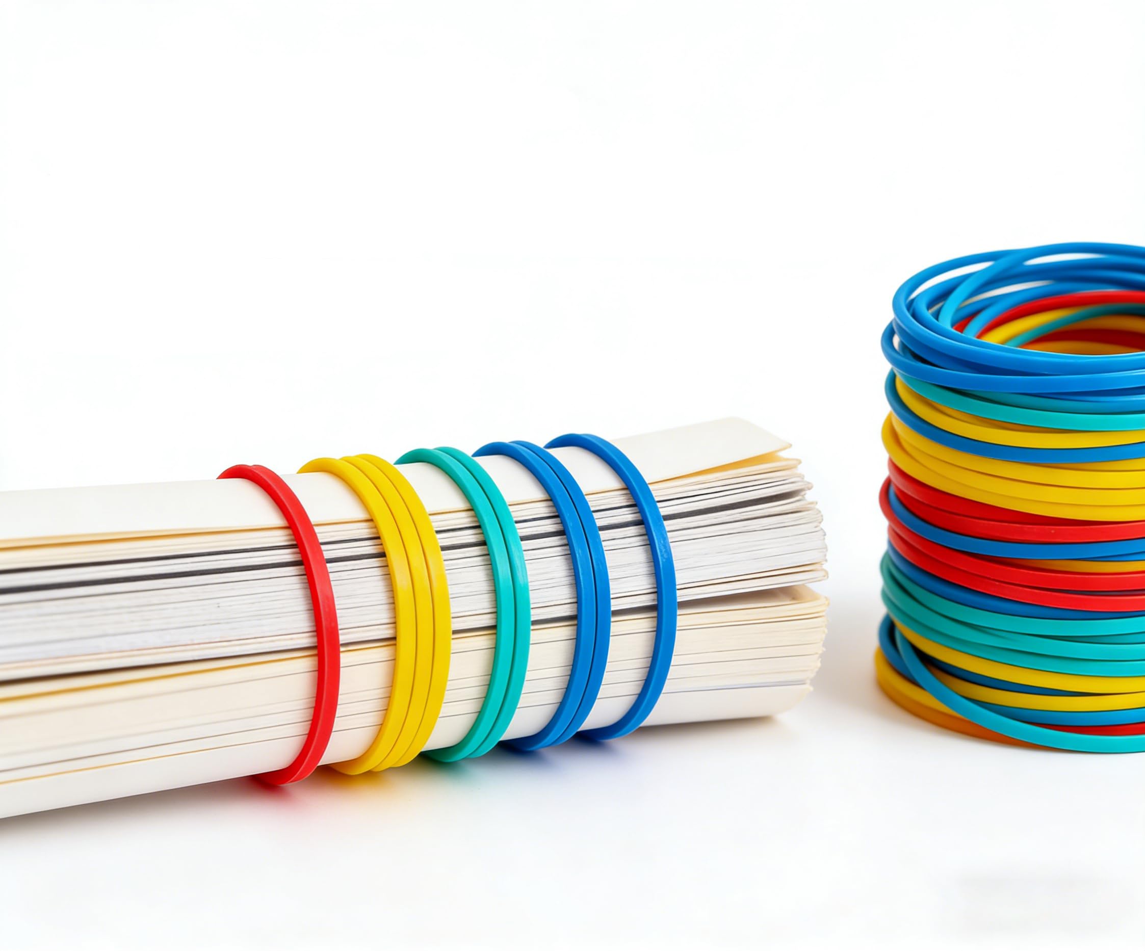 LDCREEE 400PCS 50mm Color Rubber Bands, 2 Inch | Durable Multi-Color Stretchable Elastic Bands for Office, School, Crafts, Home & Stationery Organization 3