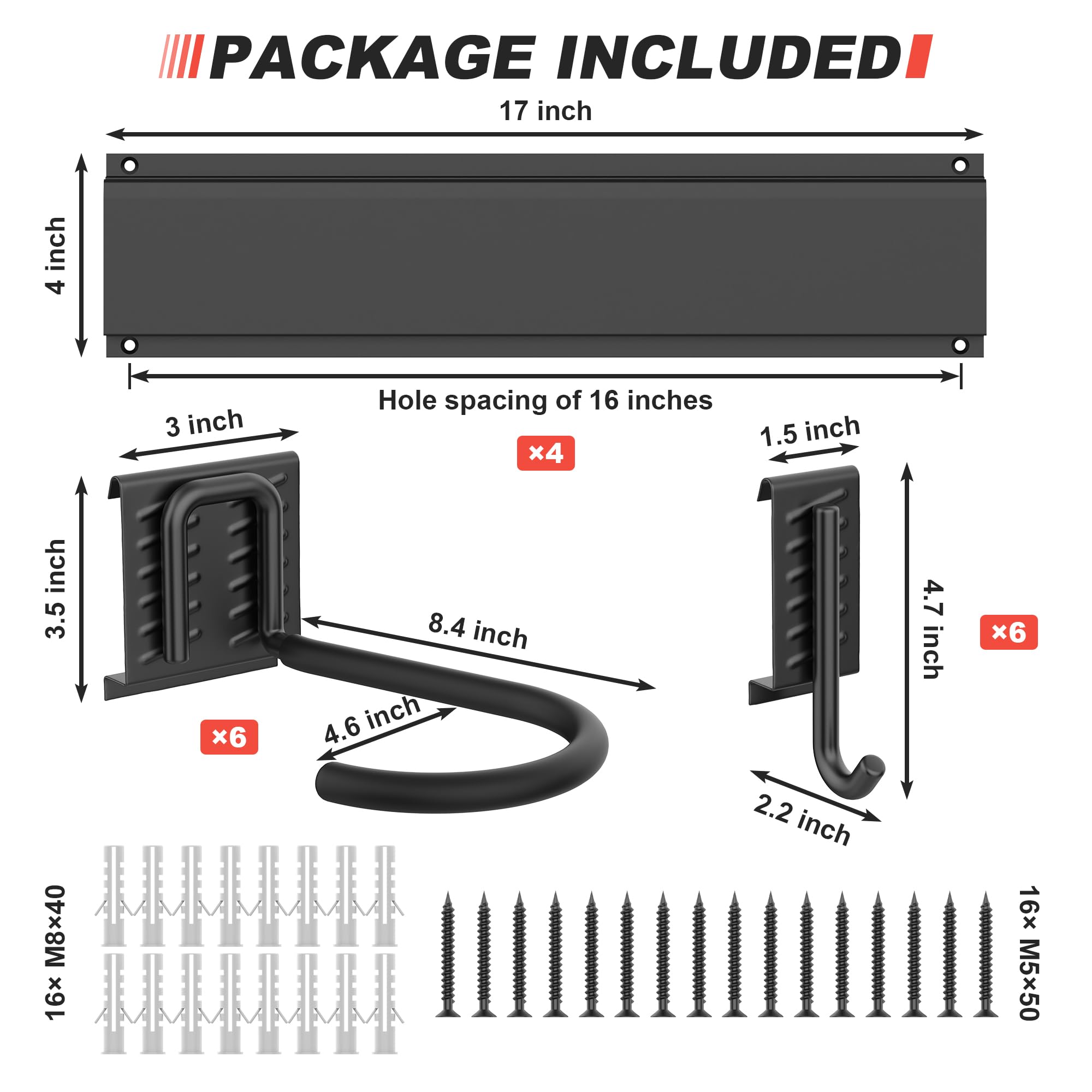 Ultrawall Bike Storage Rack, Wall Mount Bicycle Rack Vertical Bike Hanger for Garage, Home, 6 Bike Racks & 6 Helmet Hooks, Holds Up To 660lbs