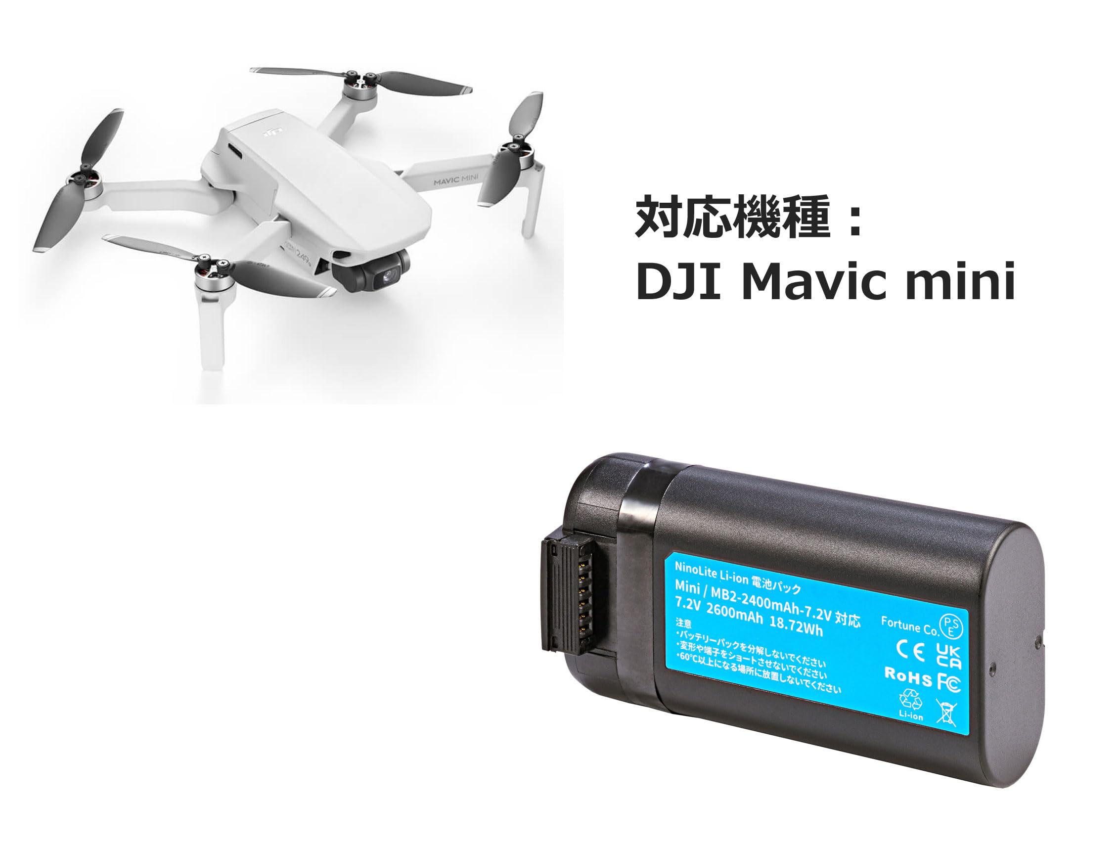 Amazon.co.jp: NinoLite バッテリー DJI Mavic mini ドローン用