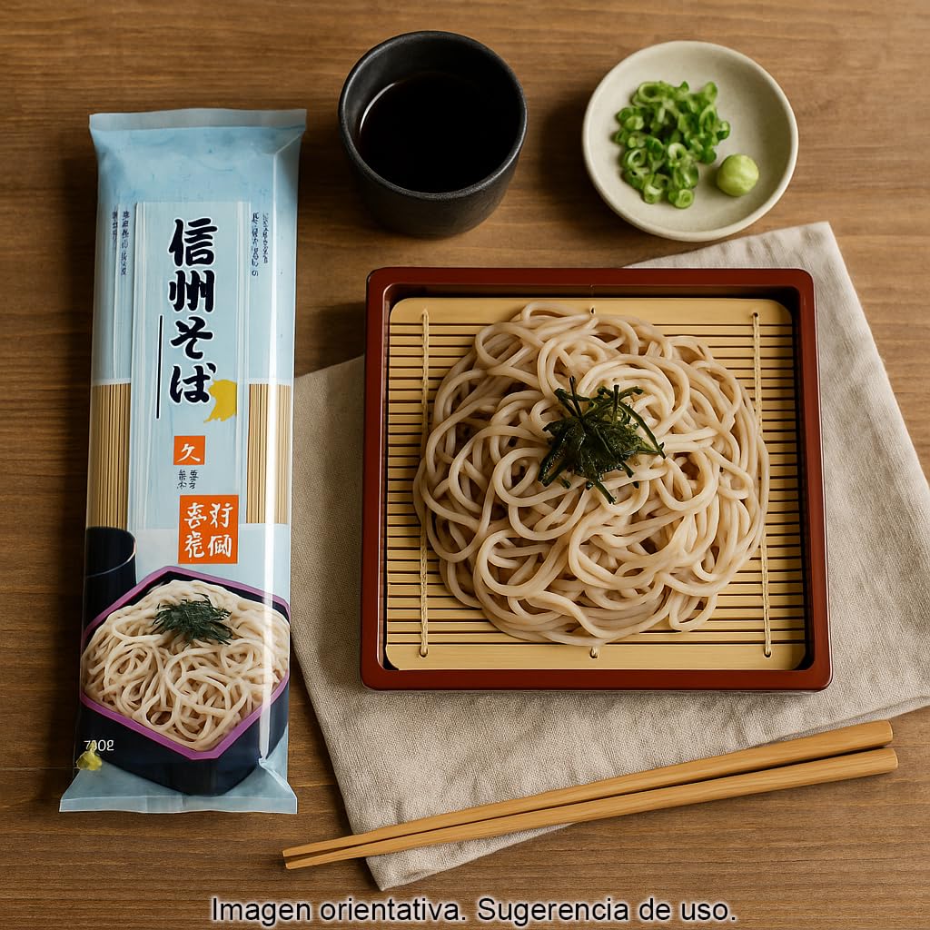 Fideos Soba Japoneses 250 g Pasta de trigo sarraceno para ramen, caldo, ensaladas frías y salteados estilo yakisoba