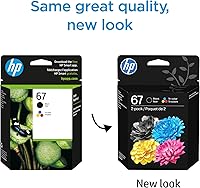 Vista 13 de HP 67 cartuchos de tinta negro/tricolor (paquete de 2) Funciona con DeskJet 1255, 2700, 4100, Envy 6000, 6400 Compatible con tinta instantánea