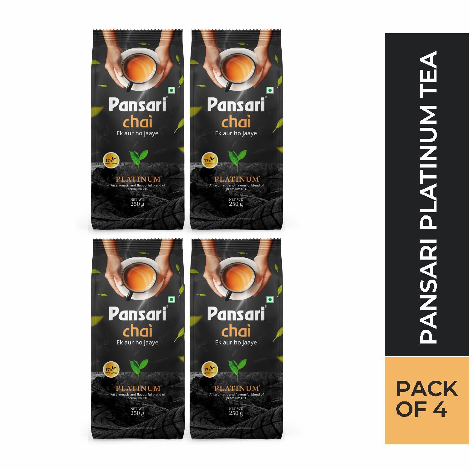 Pansari Platinum premium CTC with 17% long leaves tea pack,1kg (250g x 4) (B0CP2FFRG5) Amazon Price History, Amazon Price Tracker