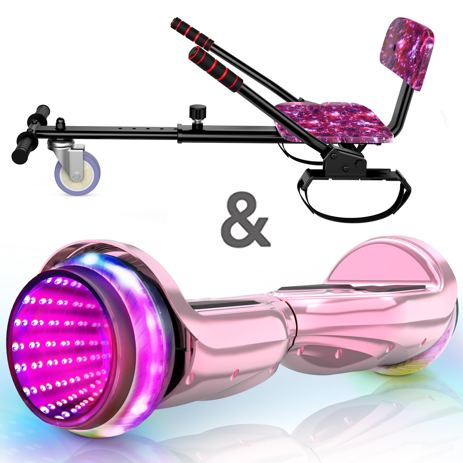 Self Balancing Pink Segway And Kart Bundle Sisigad Hoverboard
