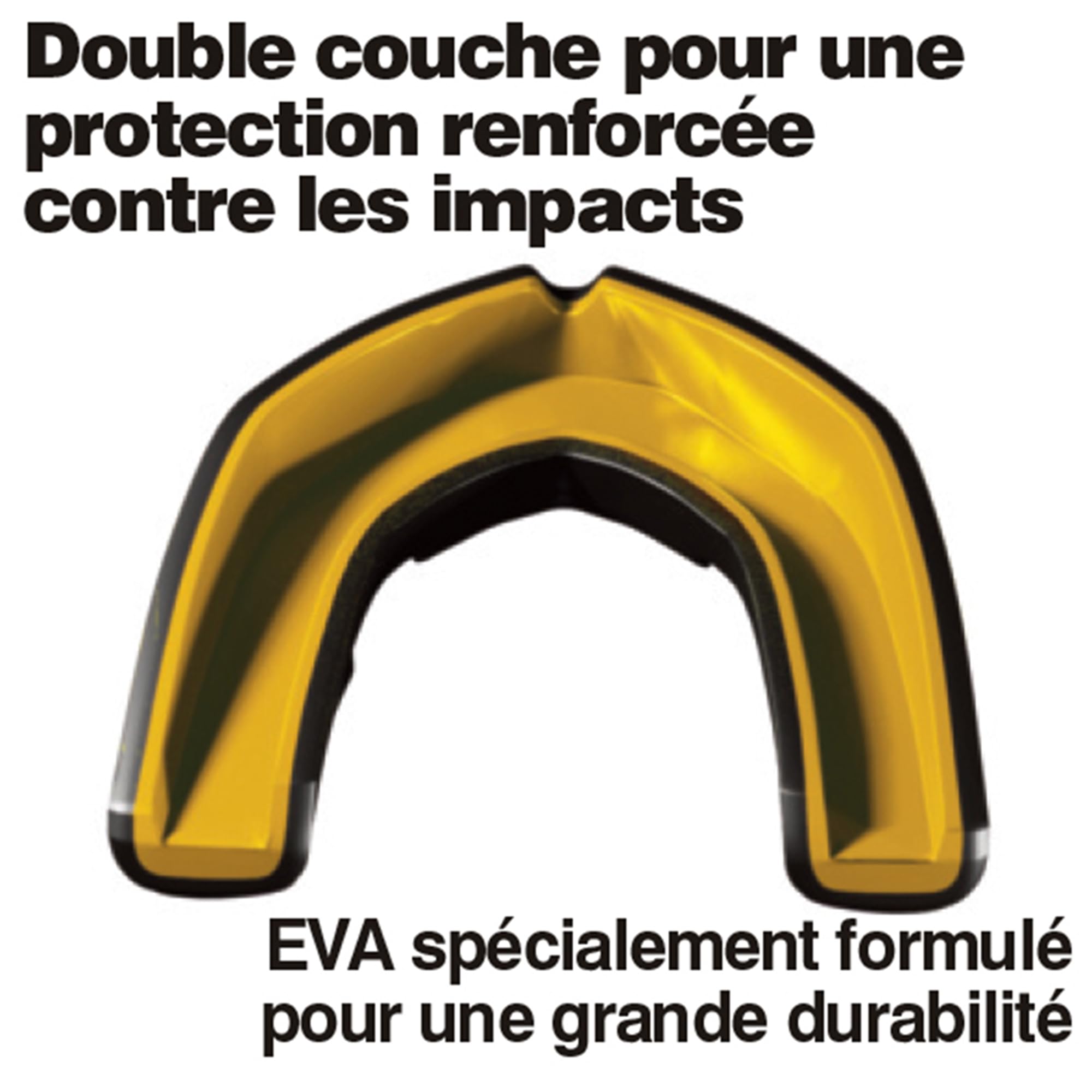 Dr Knox Protège-Dents Sportif Professionnel Double Épaisseur - Protecteur Dentaire de Qualité Supérieure, Thermoformable à Volonté pour Arts Martiaux, Karaté, et Sports de Contact 12 Ans + Or Noir