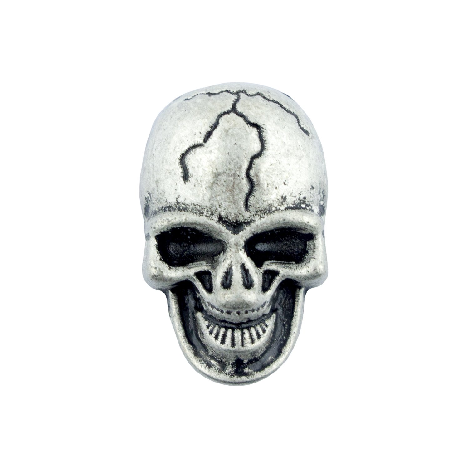 Accessori HAND - 5 Spille A Teschio In Metallo Tono Grigio, 40x20mm, Per Giacche, Jeans E Costumi DIY