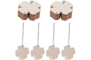 Clover Cutouts: Delightful Wooden Embellishments for Crafting Inspiration