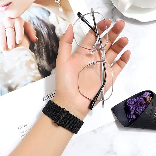 Miniatura 21 de YONWORTH Correa de reloj ajustable de nailon elástica compatible con Fitbit Charge 4/Charge 3/SE, correa elástica de nailon transpirable, correa