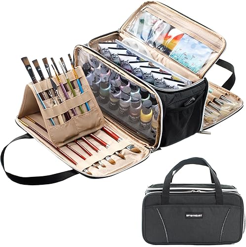 Almacenamiento de pintura acrílica, organizador y almacenamiento de pintura, organizador de suministros de arte, bolsas de arte, almacenamiento de