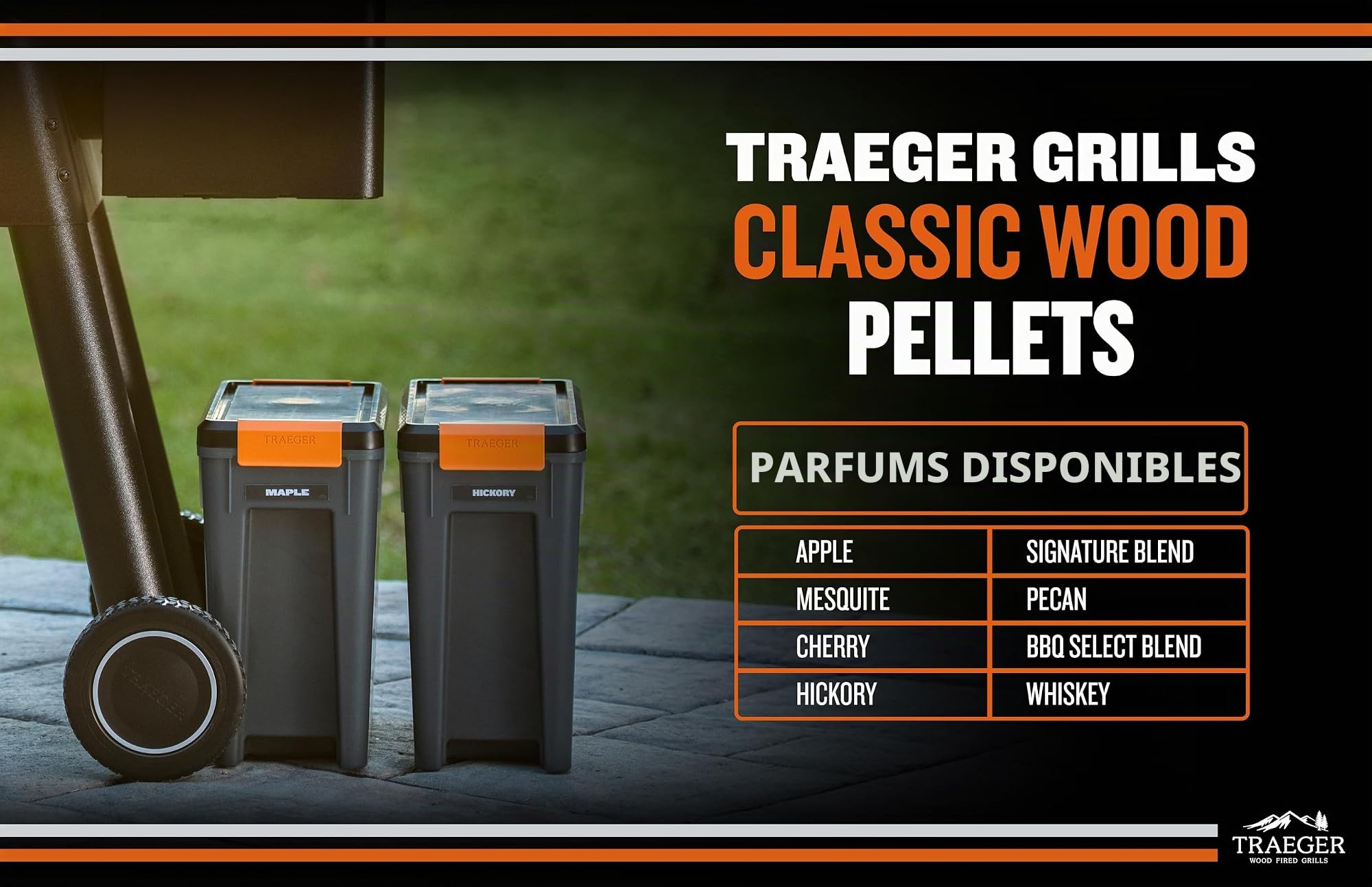 Traeger Pellet Grills BAC637 Stay Dry Poubelle à granulés de Bois avec Couvercle verrouillable Noir