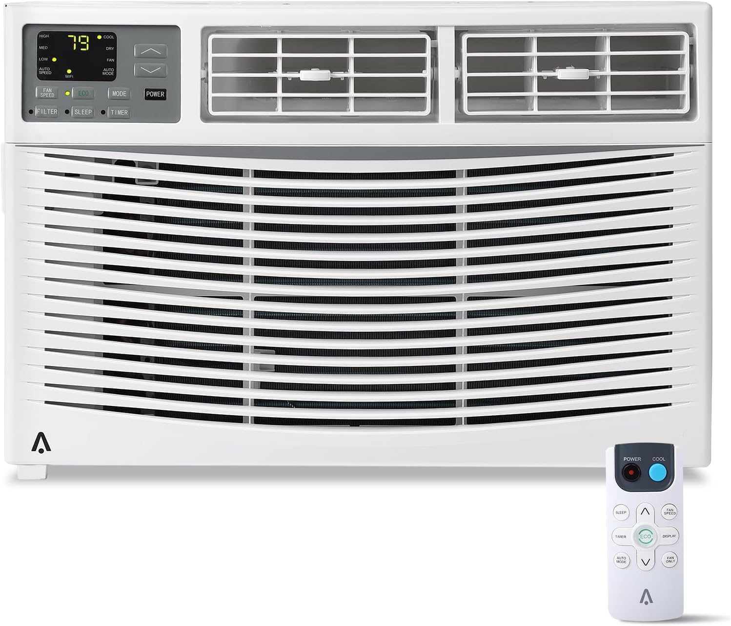Image of Window Air Conditioner 8000 BTU,WiFi-Enabled Smart AC with Remote, 3 Modes Cool Dry Fan Speed Control, Fast Cooling for 350 Sq.Ft 115V Mini Air Conditioner for Bedroom, Office, Home