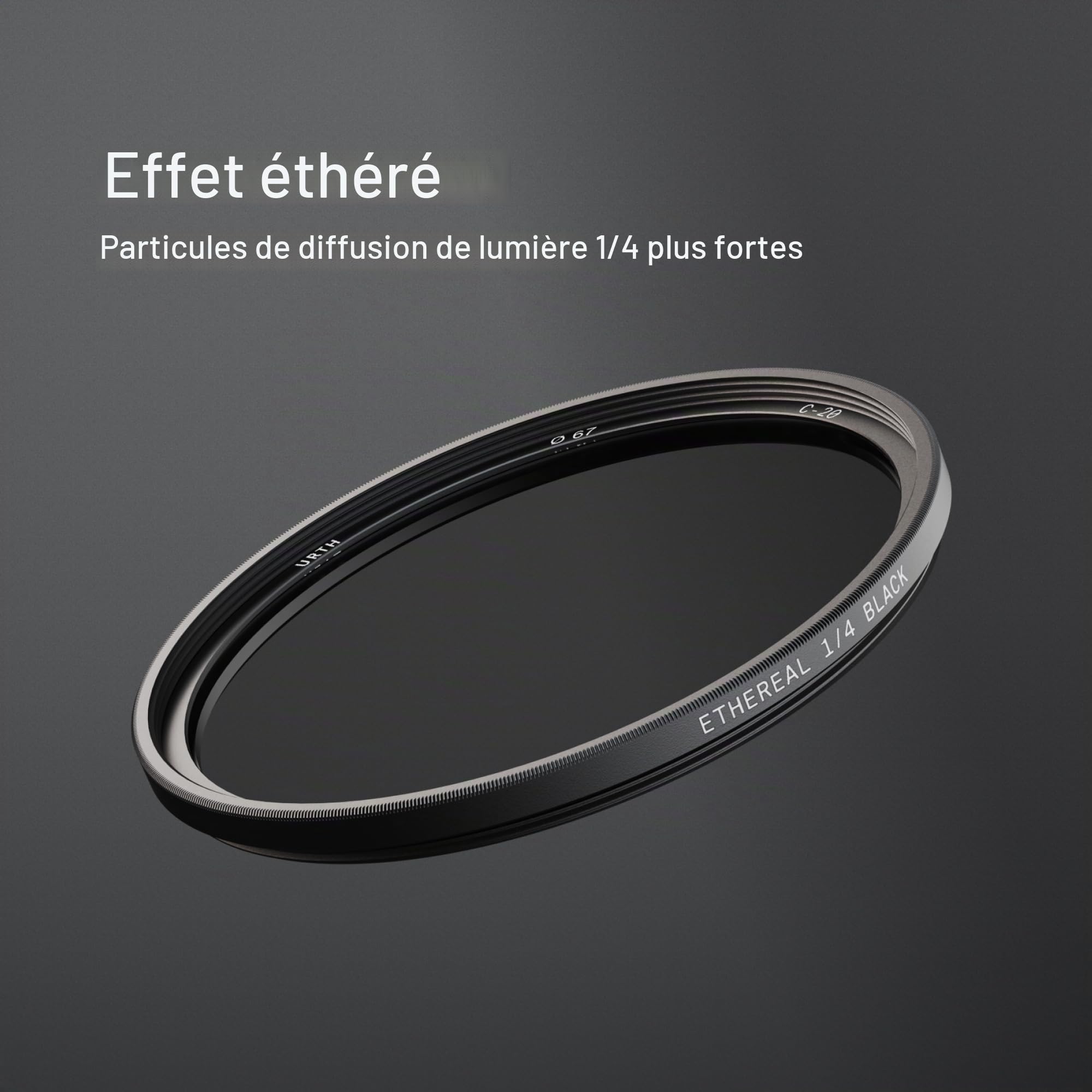 Urth 39 mm Filtro di Diffusione ¼ Etereo Black Mist (Plus) – Effetto Cinematografico per Obiettivo, Nano Rivestimento 20 Strati, Diffusione Luce per Fotocamera