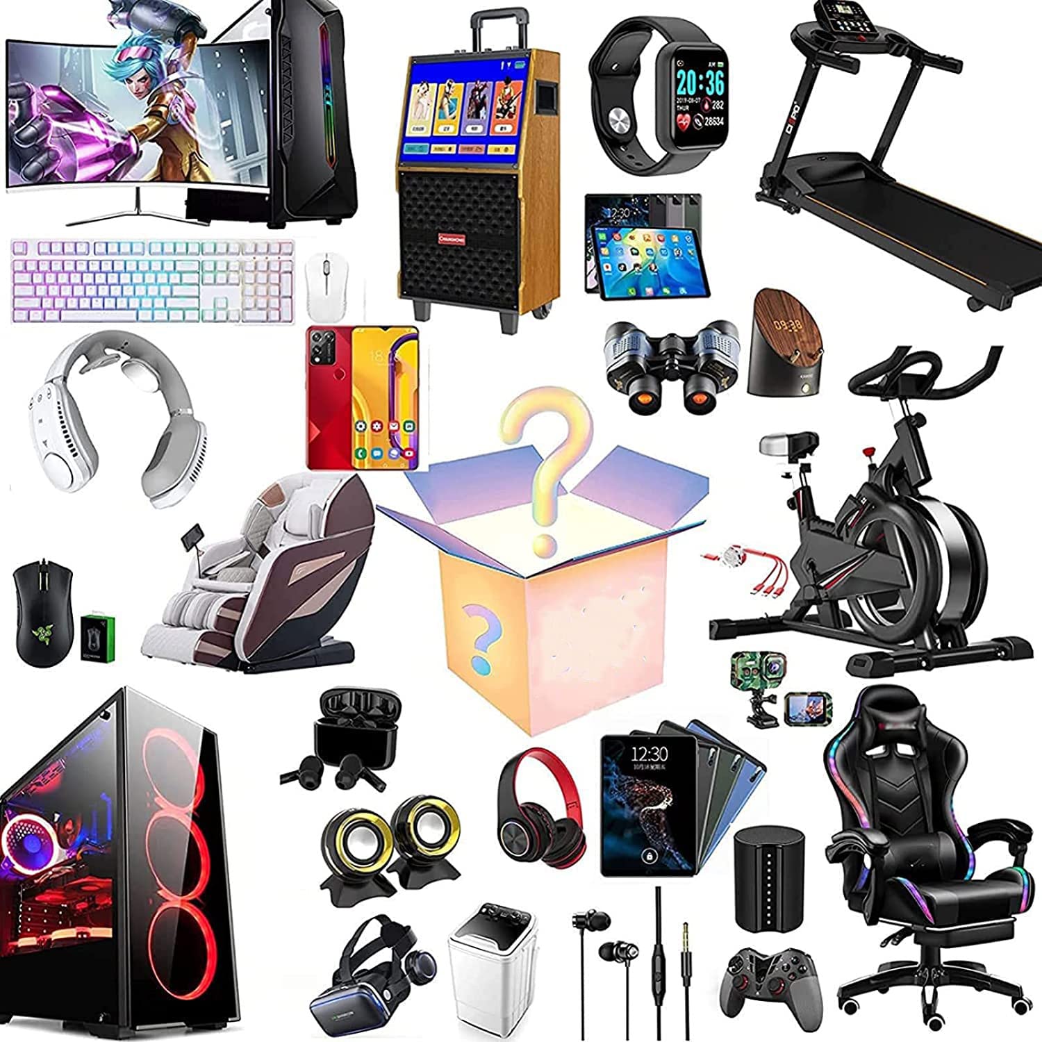 Palet De Juego De Productos Electrónicos – Lote Mixto De 5 A 40 Unidades De Multimedia Y Accesorios, Cajas De Regalo Surtidas, Ideal Para Mayoristas Y Eventos Promocionales, Surtido Variado