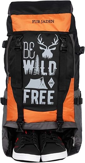 Fur Jaden 55 LTR Rucksack Travel Backpack Bag for Trekking, Hiking with Shoe Compartment