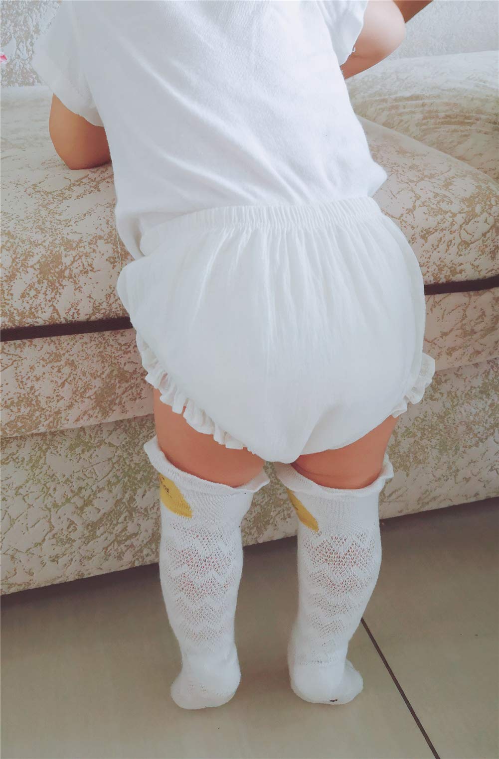 HASAKI Ensemble de 2 couches pour bébé – Ensemble de sous-vêtements et short en lin pour nouveau-né, fille, garçon