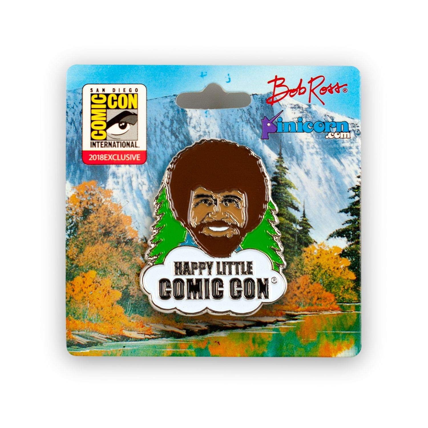 Surreal Entertainment Bob Ross Collectibles Happy Little Comic Con Enamel Collector Pin