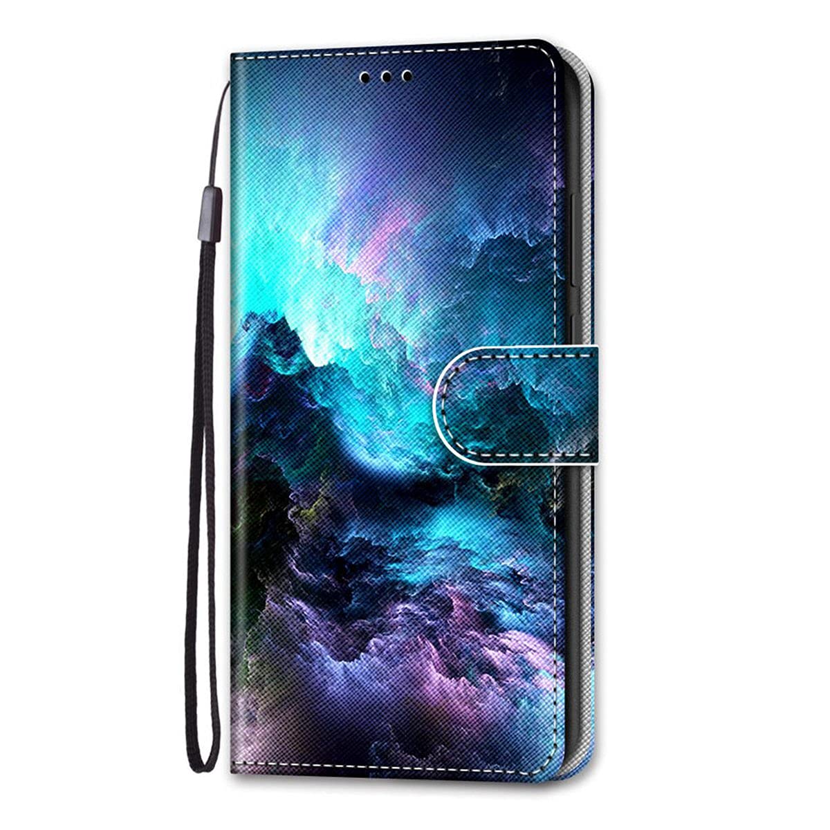 GelusukCase for Samsung Galaxy S20 FE,PU Leather Case with [Magnetic Clasp][Card Slots] Stand Function Durable Shockproof Soft TPU Case Back Wallet Cover for Samsung S20 FE-Clouds