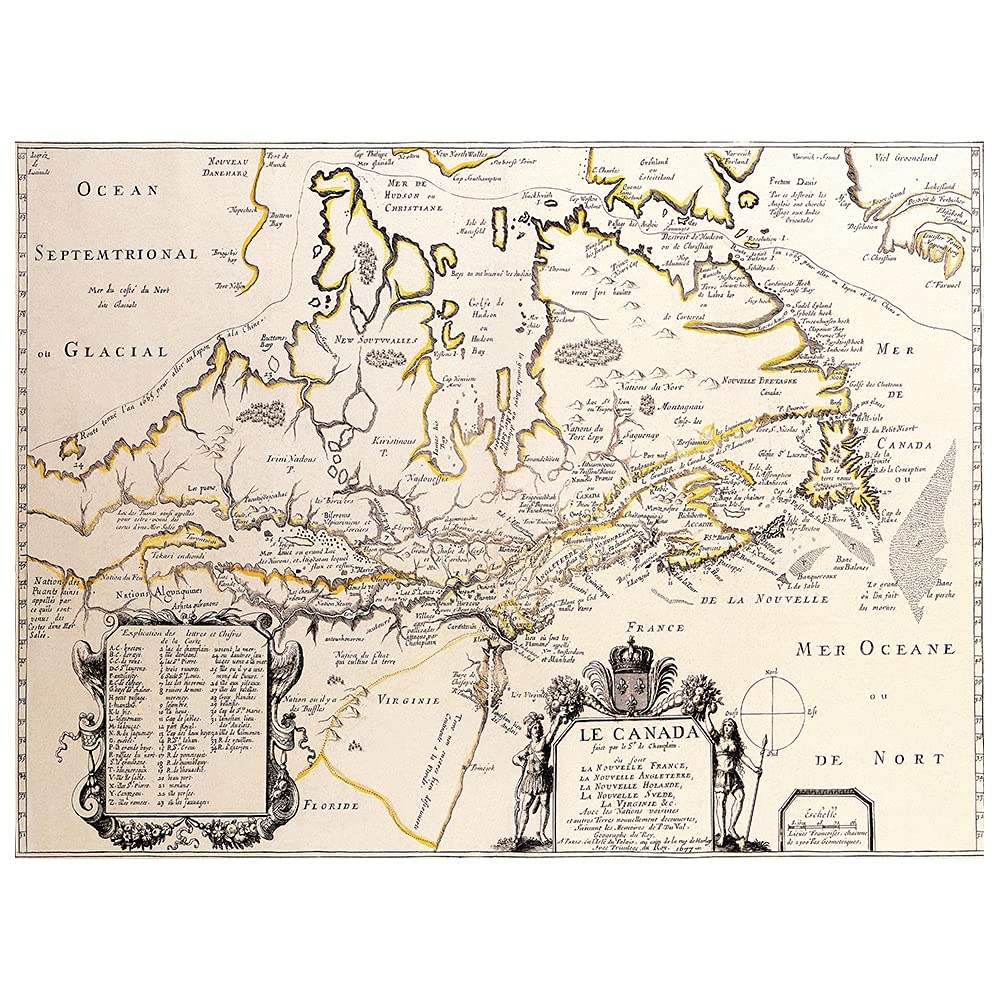 Legendarte - Obraz na płótnie - Old Atlas Map No. 11 - Dekoracje ścienne cm. 80x100