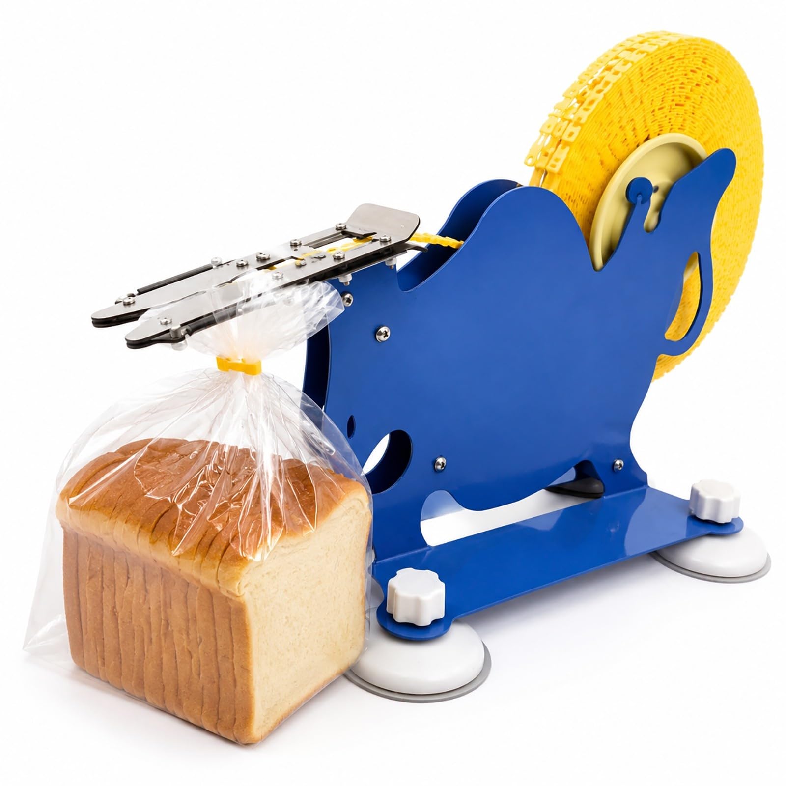 Máquina manual para sellar bolsas de pan cerrar envases con clips plástico