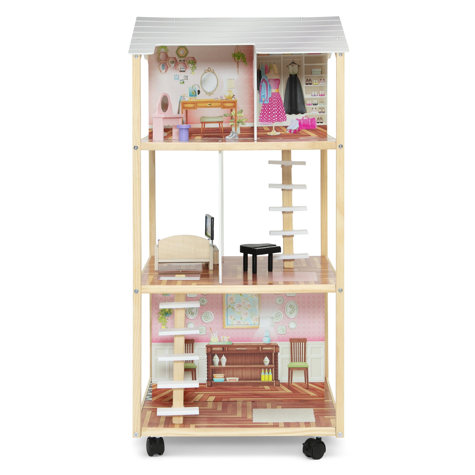 Delta Children Moveable Mansion Dollhouse - 360 Spins! -18 Delta Children Moveable Mansion Dollhouse - 360 Spins! -18