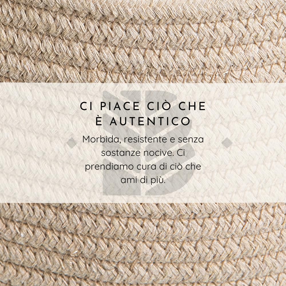 BELMIN Cesta Giochi Bambini Ø35cm – Cesto Portaoggetti Capiente e Stabile, Perfetto come Porta Peluche e Contenitore per la Cameretta