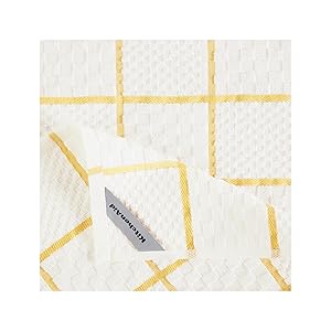 KITCHENAID Quilted Cotton Terry Cloth Oven Mitt, Pot Holder, Kitchen Towel 4-Pack Set, Heat Resistant, Silicone Grip, 16"x26", 7"x13" & 7"x10", Butter Yellow