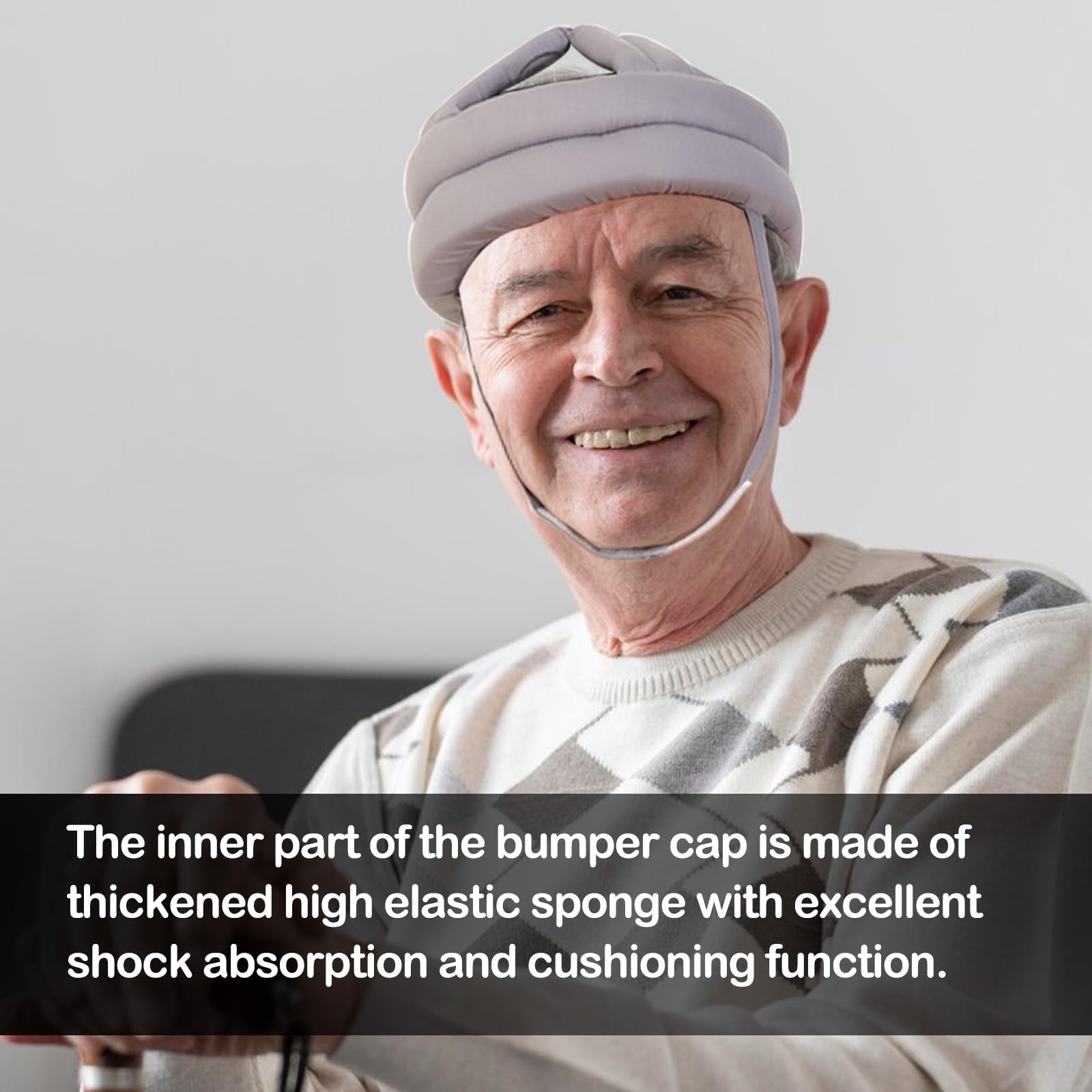 Protection De La Tête pour Personnes Âgées, Casque De Protection Épais Et Doux, Casque De Protection pour Personnes Âgées, Confortable De La Tête pour Les Personnes