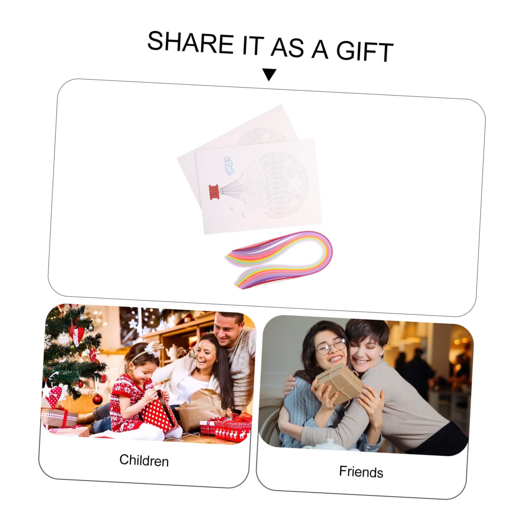 ARTIBETTER Quilling Art Paper Paper Filigree Kits DIY Handmade Craft Strip Cardmaking Tools