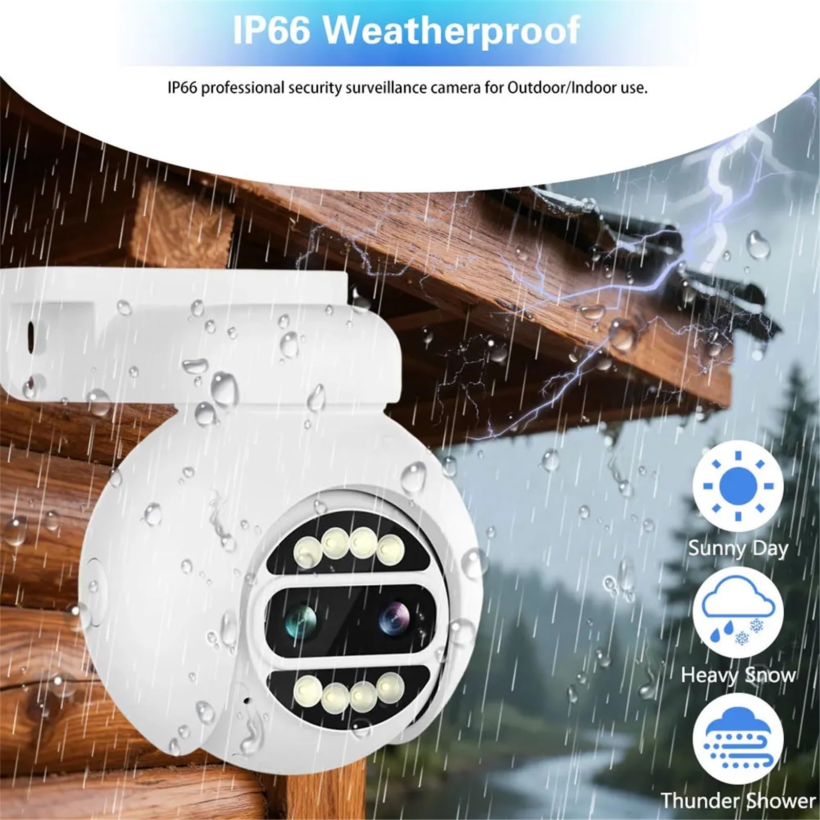 Kamera bezpieczeństwa, 8MP 4K 8X Zoom cyfrowy podwójny obiektyw POE kamera PTZ dwukierunkowe audio IP66 wodoodporne kamery bezpieczeństwa monitoring CCTV IP(8MP POE IP Camera)