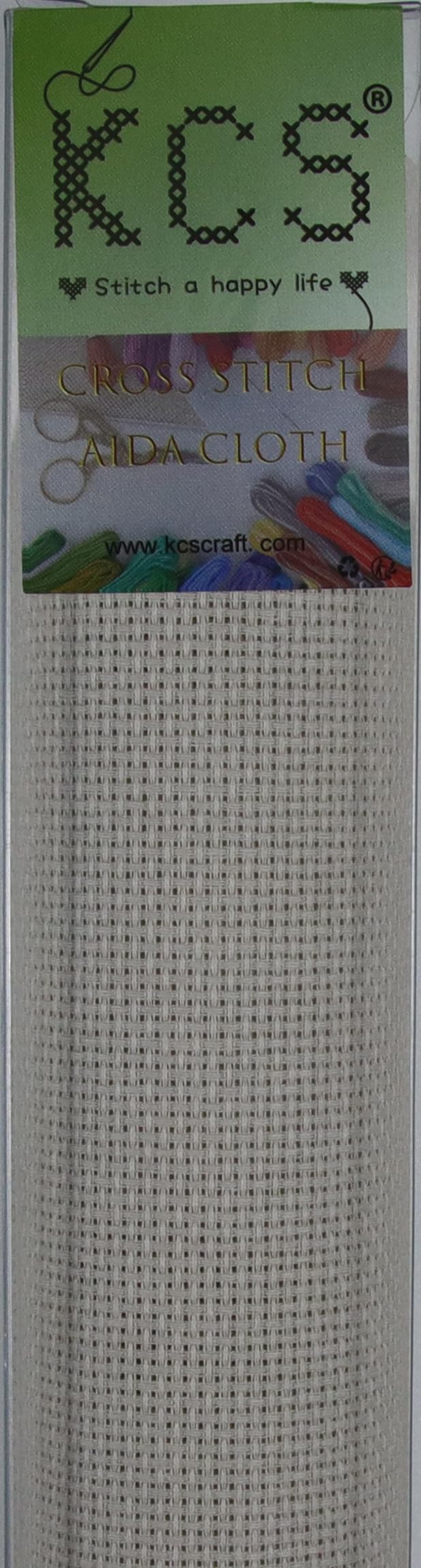KCS 3 pc of 15" x 18"(38cmx45cm) Counted Cross Stitch Cotton Aida Cloth Needlework Rolled Fabric Box,16CT,Pearl Grey