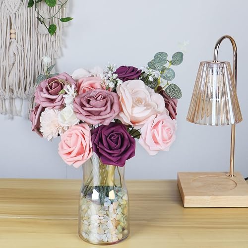 Miniatura 4 de Juego de caja combinada de flores artificiales flores para bricolaje ramos de boda centros de mesa arreglos de fiesta baby shower decoración del